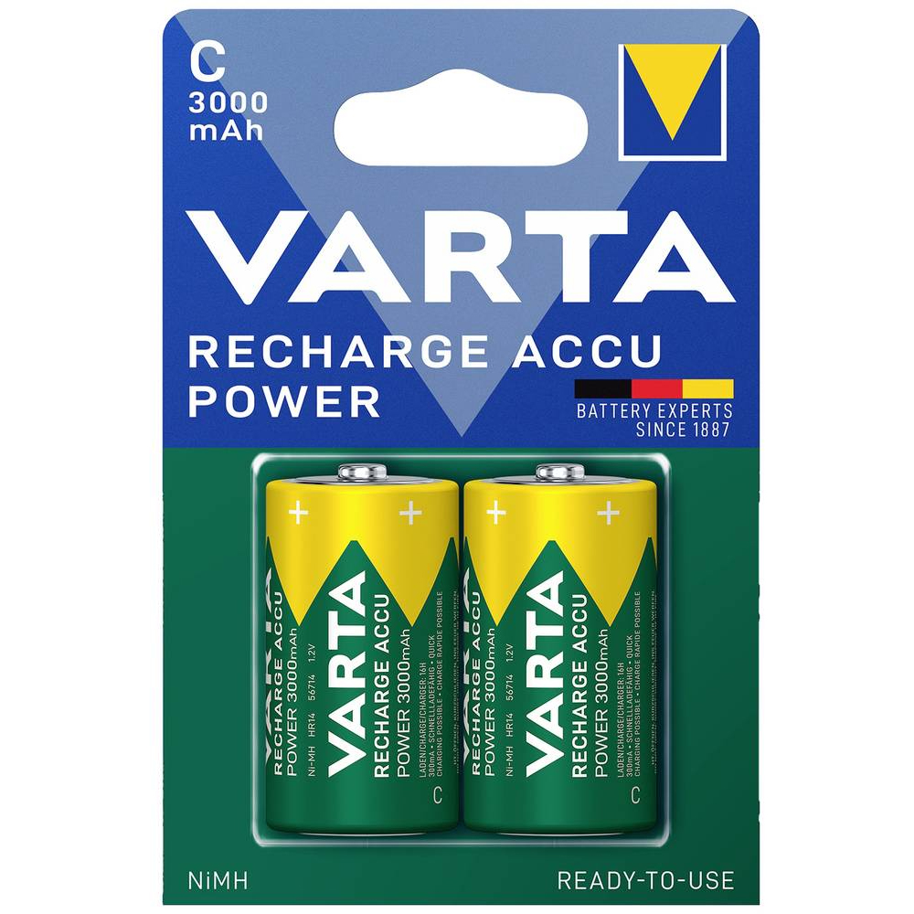 Acumulatori Varta, HR14, Ni-MH 3000 mAh, 2 bucati