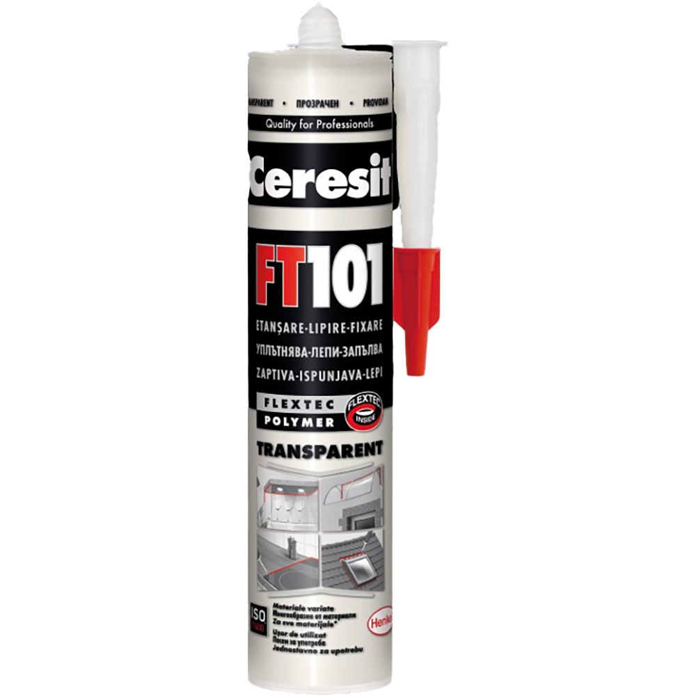 Adeziv universal CERESIT FT 101, transparent, 280 ml