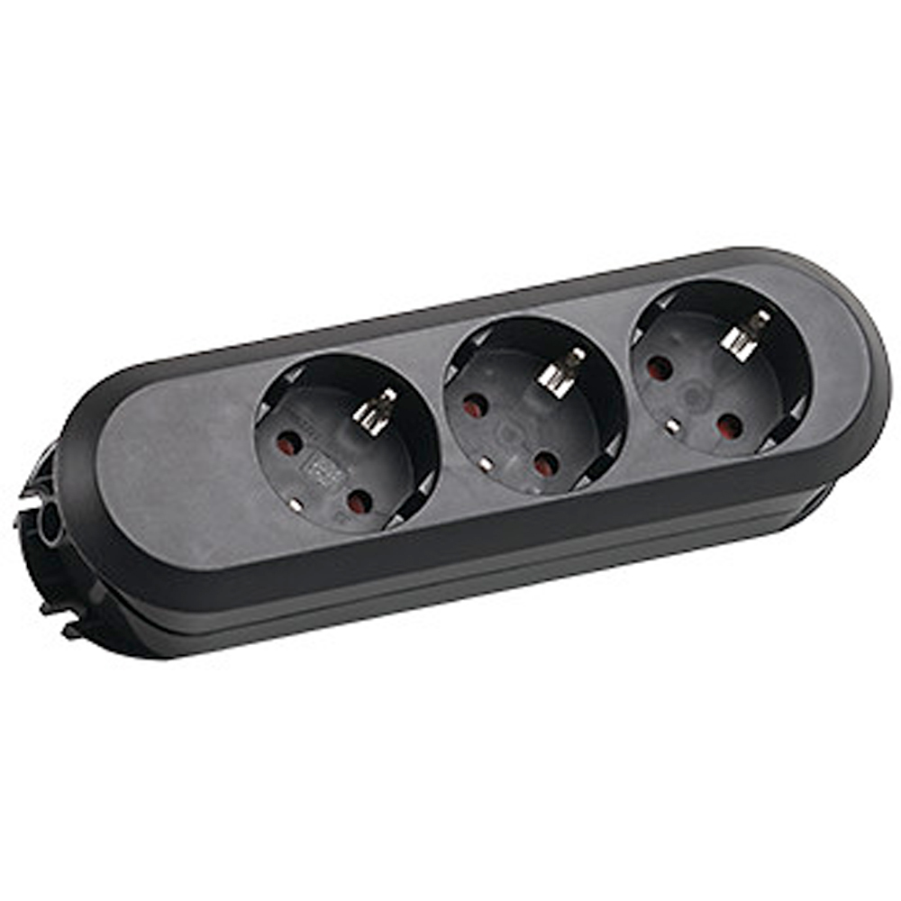 Prelungitor cu protectie BACHMANN Smart, 3 prize, negru