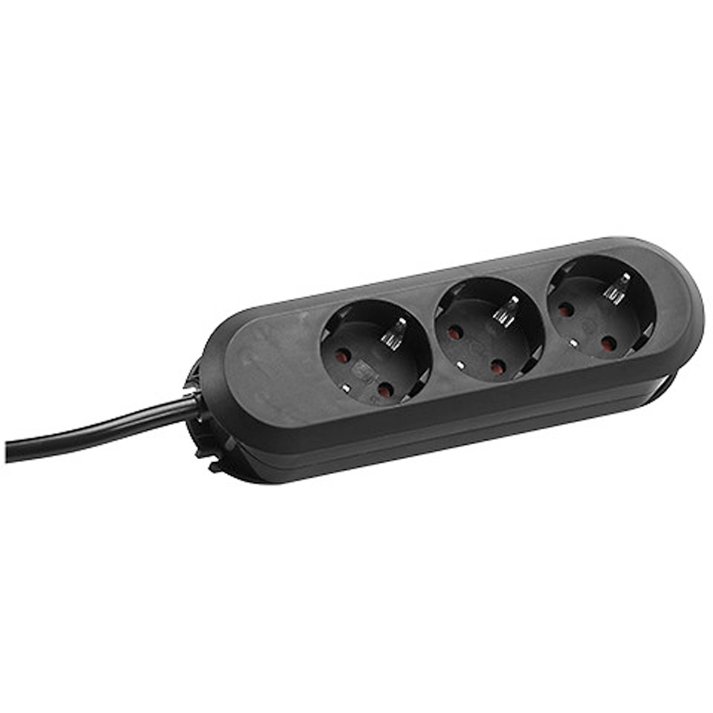 Prelungitor standard BACHMANN Smart, 3 prize, 3m, negru