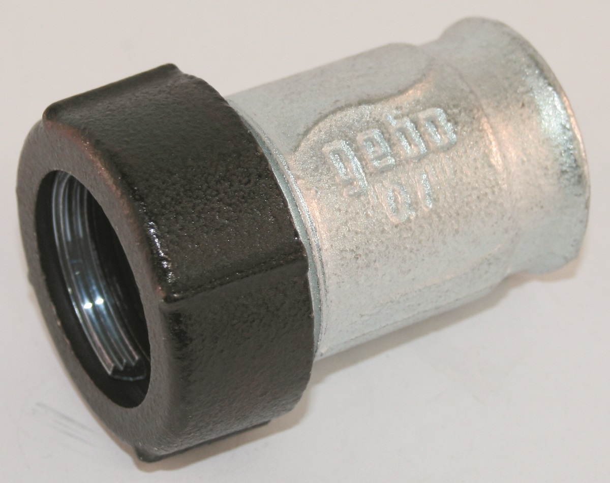 Racord interior, 3/8", metal, argintiu