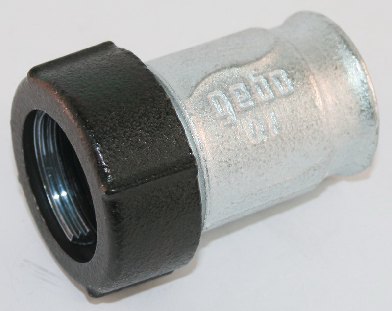 Racord GEBO, interior, 1/2", metal, negru/argintiu