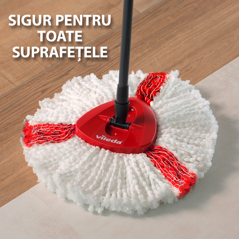 Rezerva mop VILEDA 46823 Easy Wring Turbo, alb-rosu