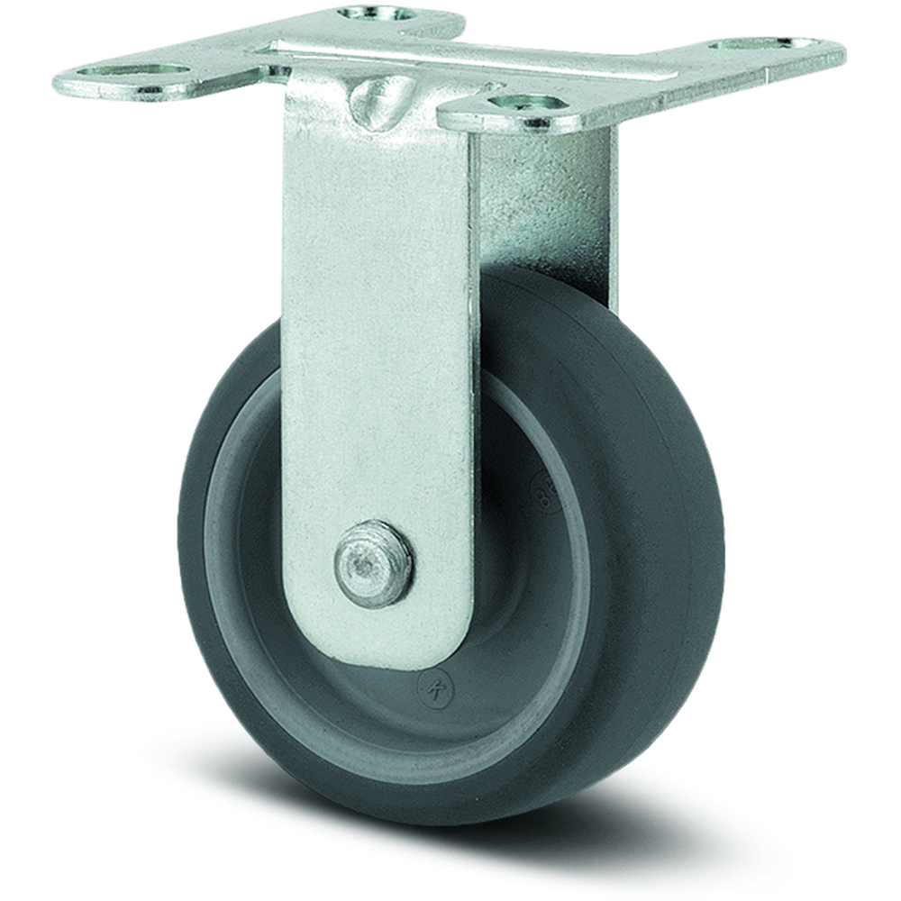 Roata fixa TENTE, cauciuc, 75 mm, 75 kg, gri