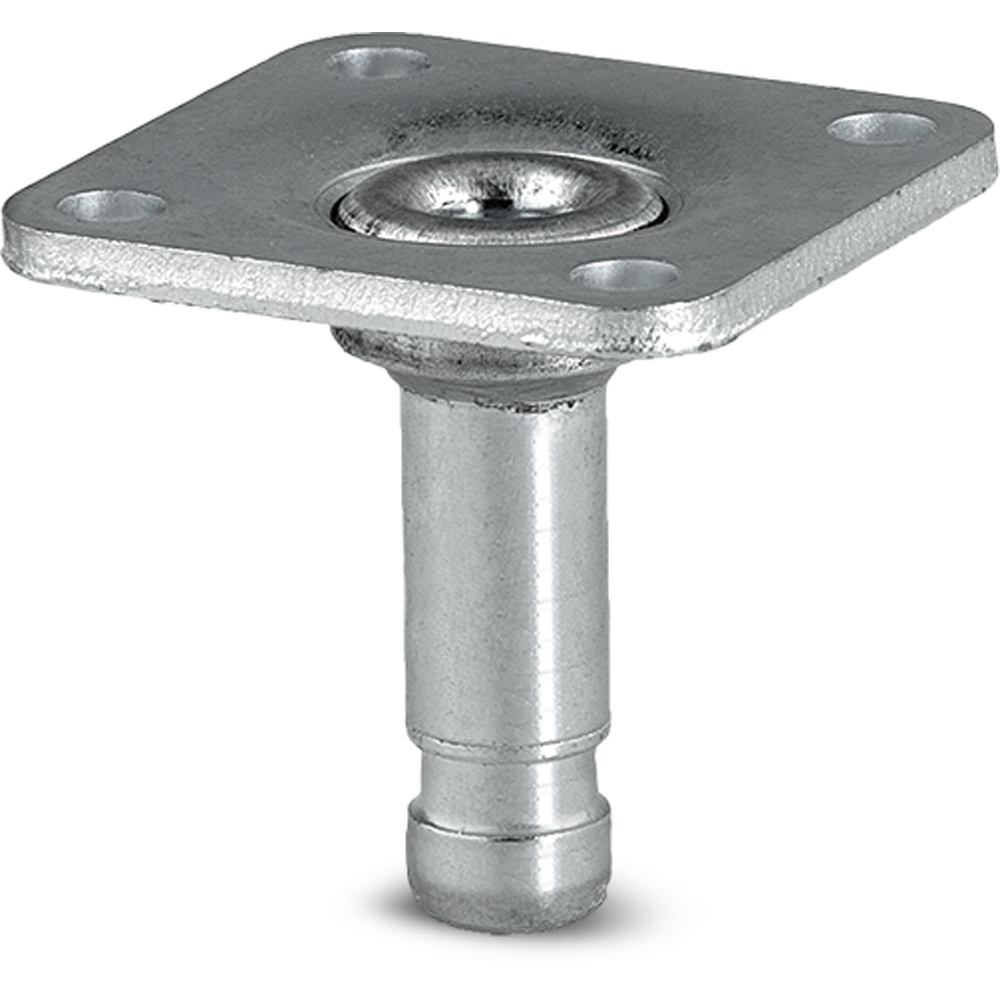 Placa prindere TENTE, otel, 38 mm, 50 kg, argintiu