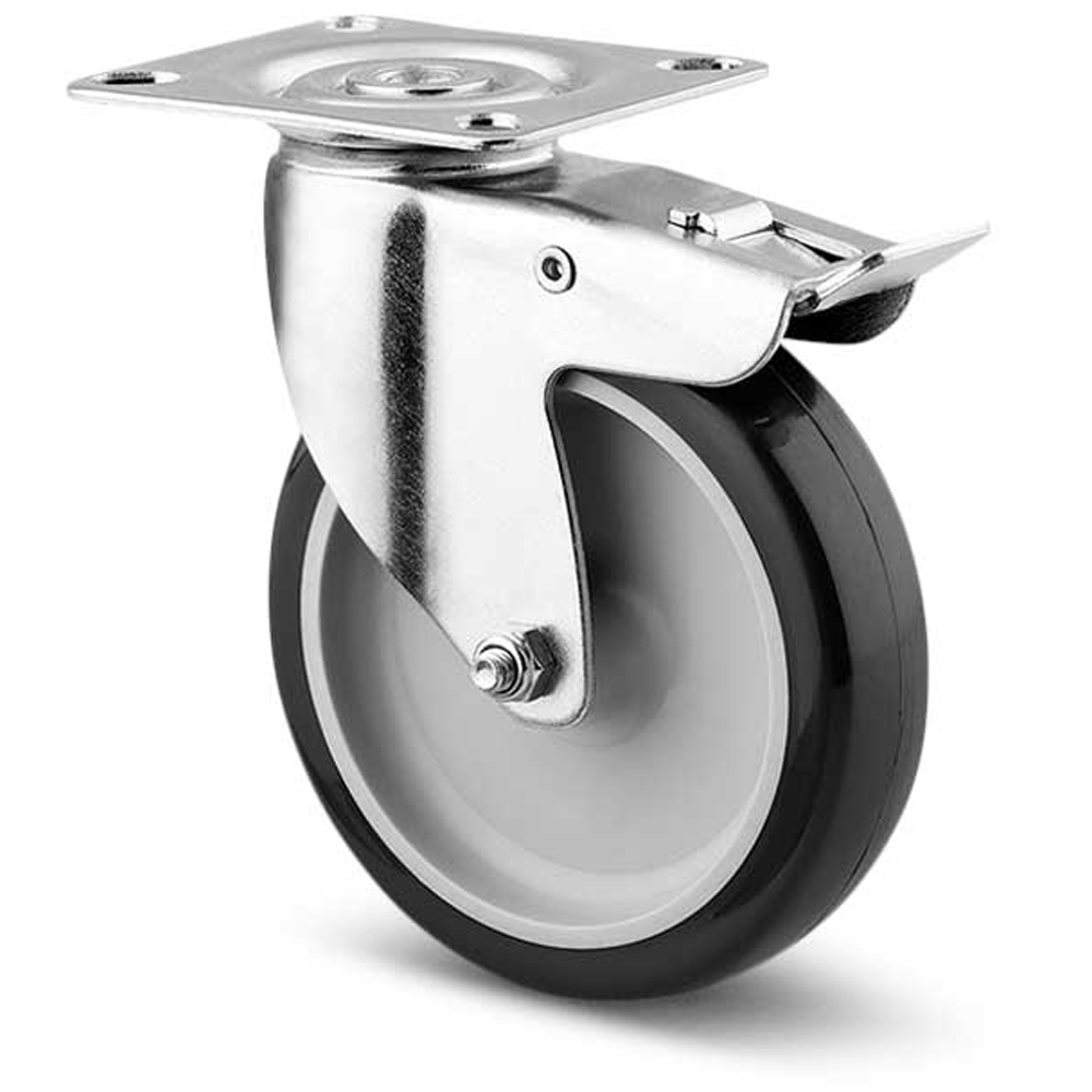 Roata pivotanta TENTE, poliuretan, 50 mm, 50 kg, gri