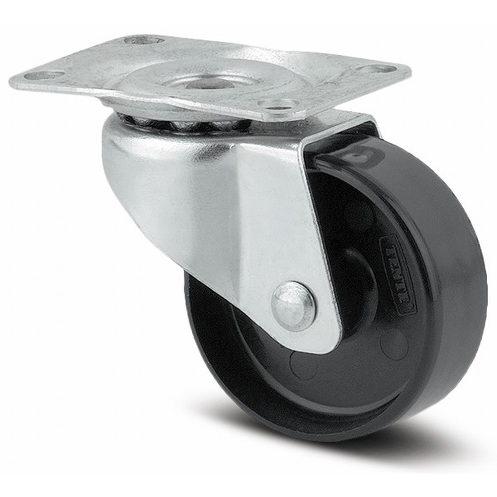 Roata pivotanta TENTE, polipropilena, 25 mm, 10 kg, negru