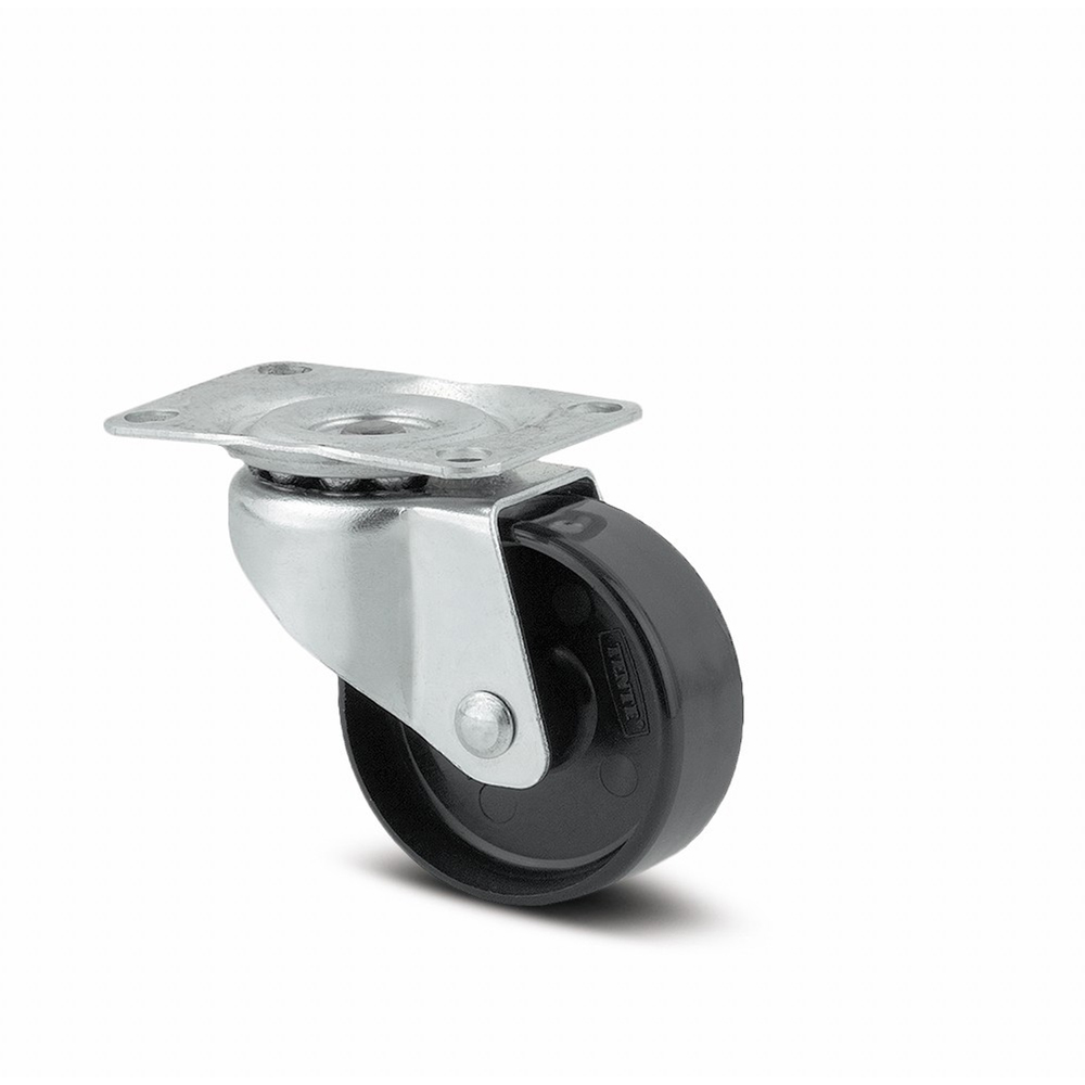 Roata pivotanta TENTE, polipropilena, 50 mm, 50 kg, negru