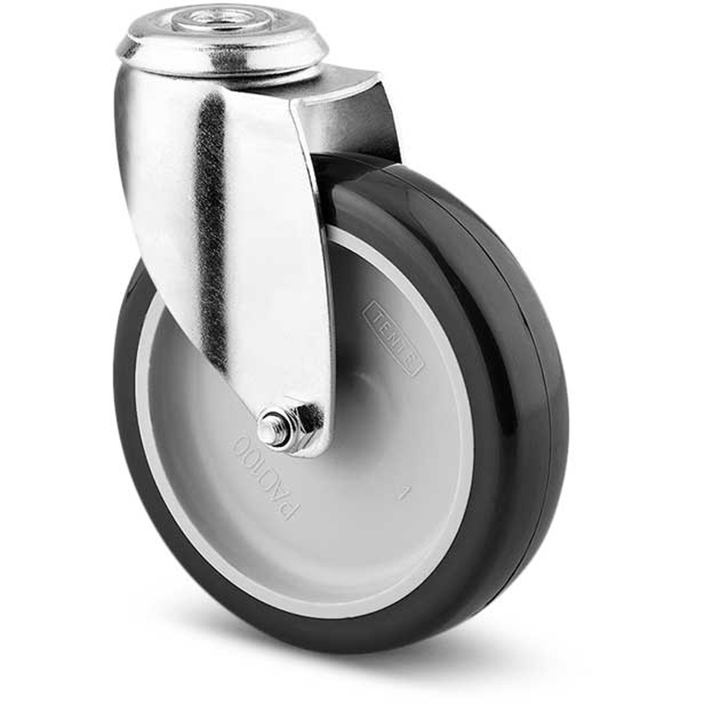 Roata pivotanta TENTE, poliuretan, 75 mm, 60 kg, gri