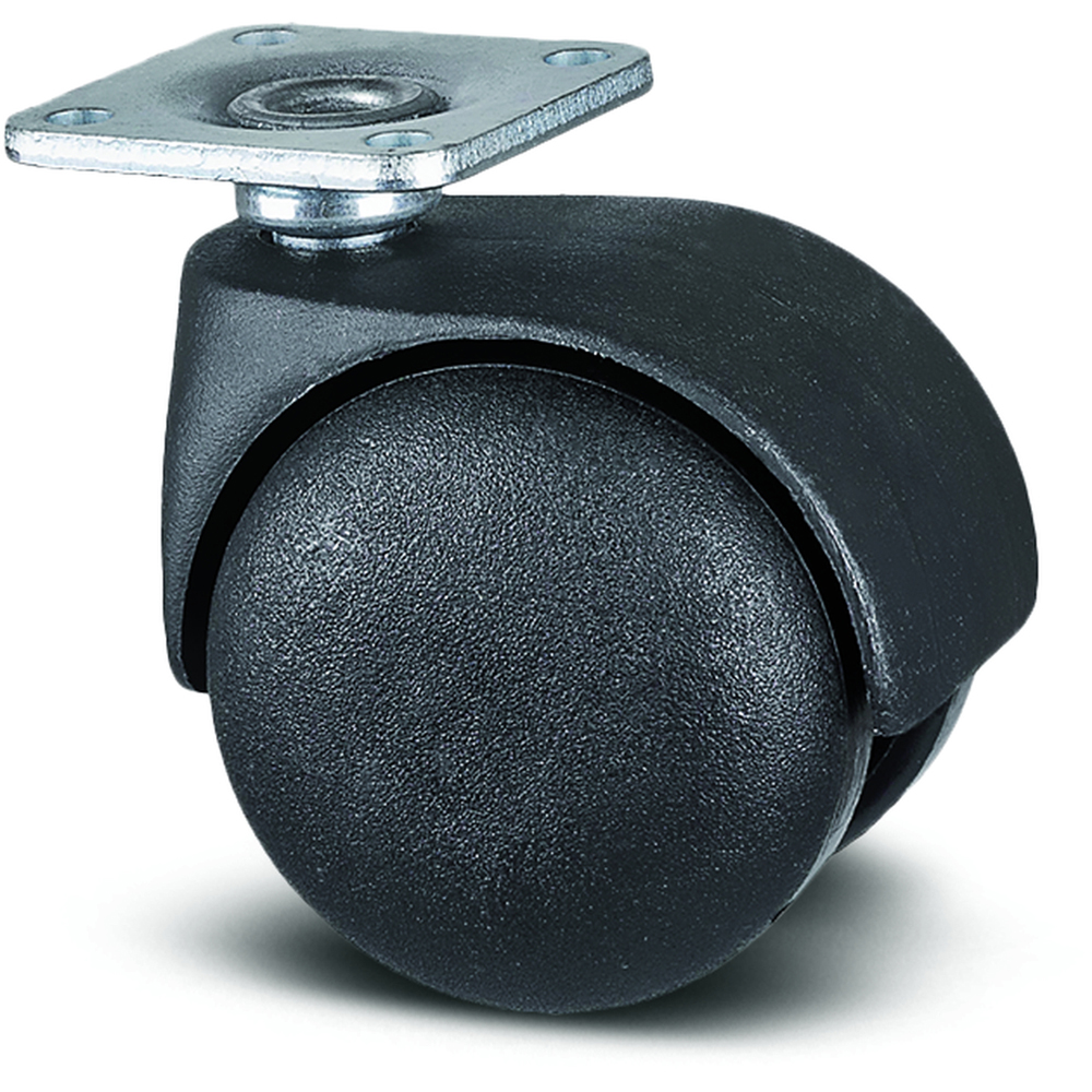 Roata fixa TENTE, polipropilena, 40 mm, 25 kg, negru