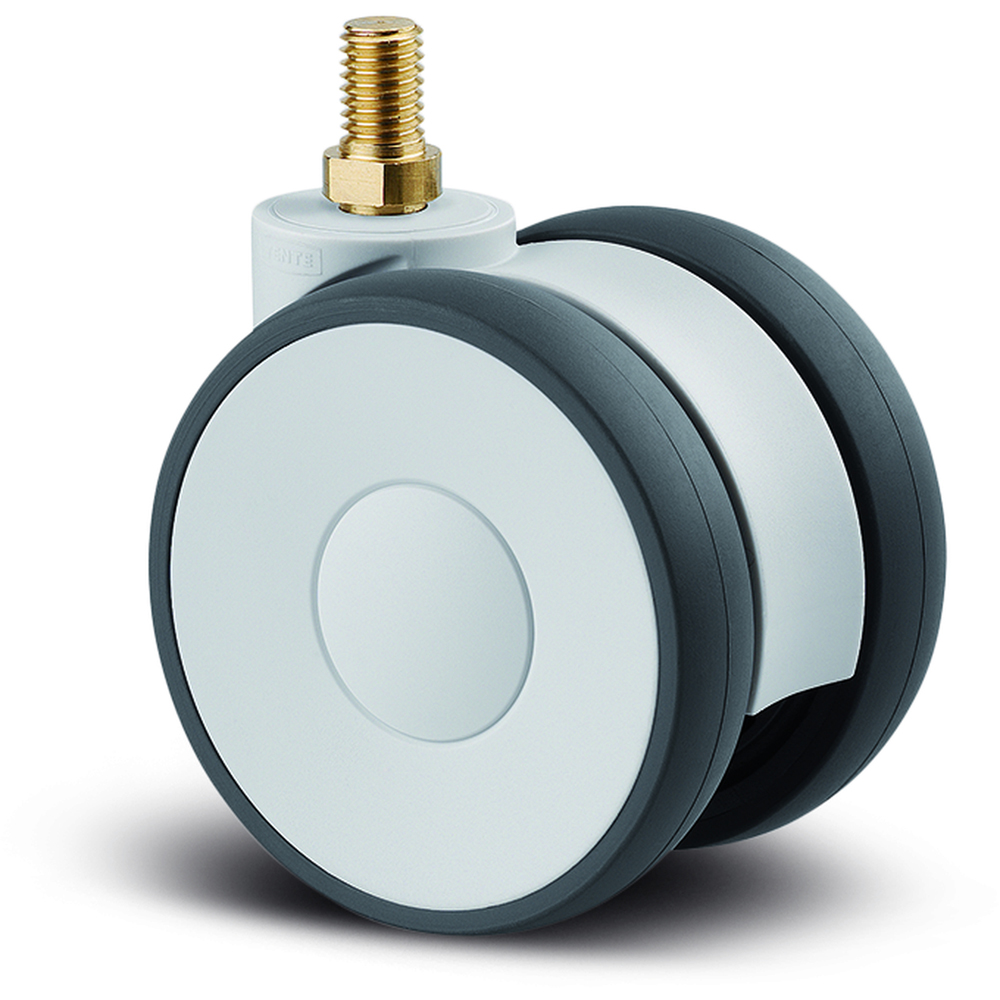 Roata pivotanta TENTE, cauciuc, 65 mm, 50 kg, gri kg