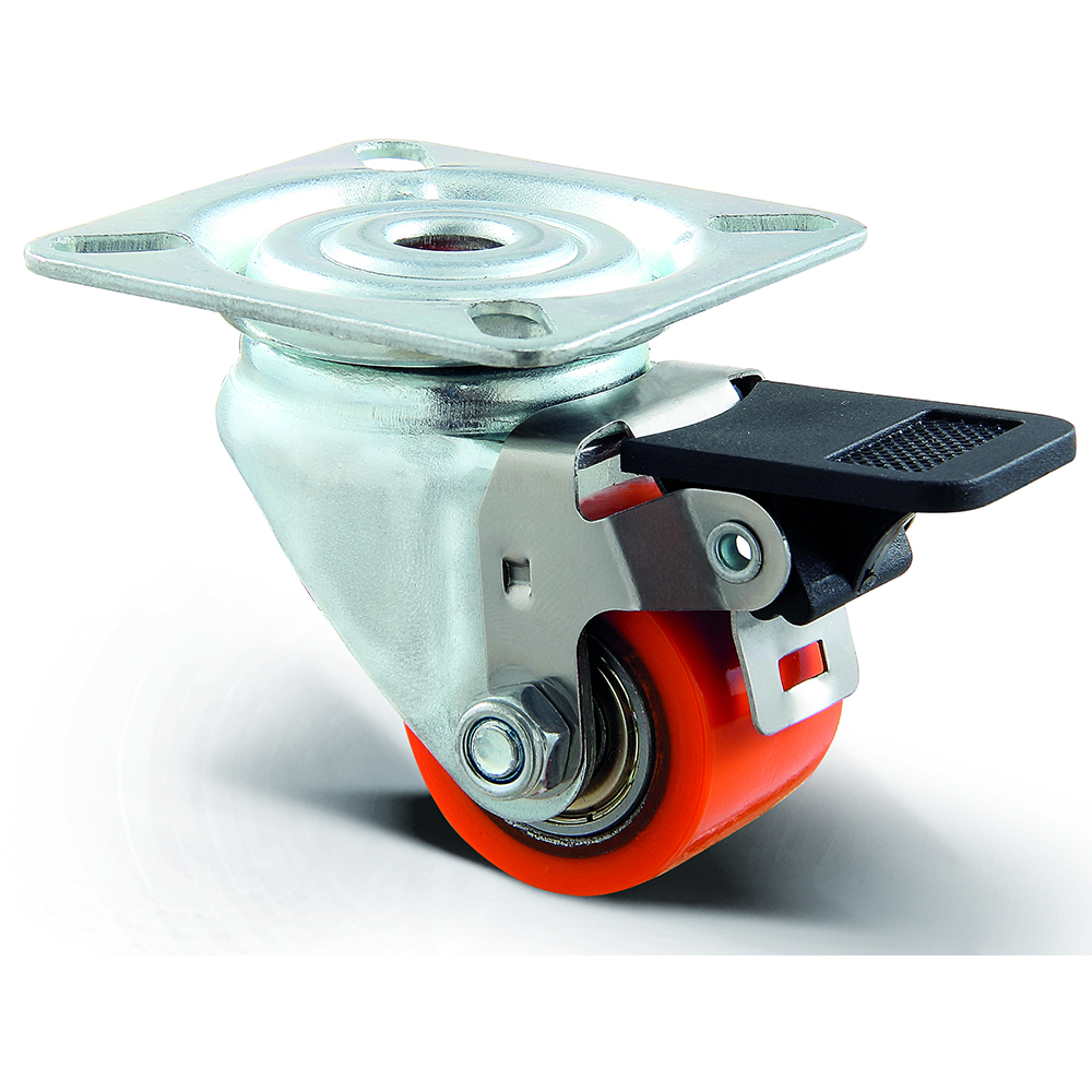 Roata pivotanta TENTE, poliuretan, 50 mm, 100 kg, portocaliu kg