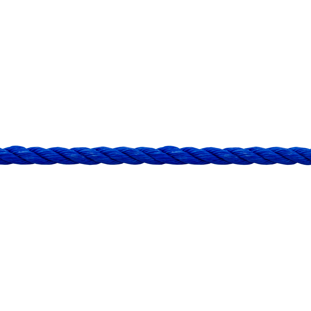 Franghie PP rasucita, 10 mm, 15 m, albastru