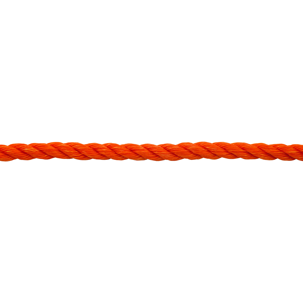Franghie PP rasucita, 12 mm, 10 m, portocaliu