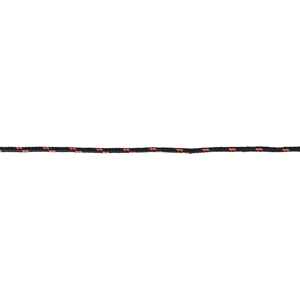 Franghie PE/PA, 3 mm, 25 m, negru-portocaliu