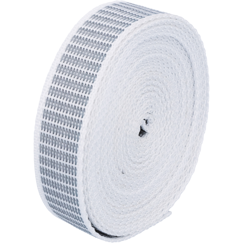 Banda pentru jaluzele rulou SUKI, 22 mm x 7.5 m, gri-alb