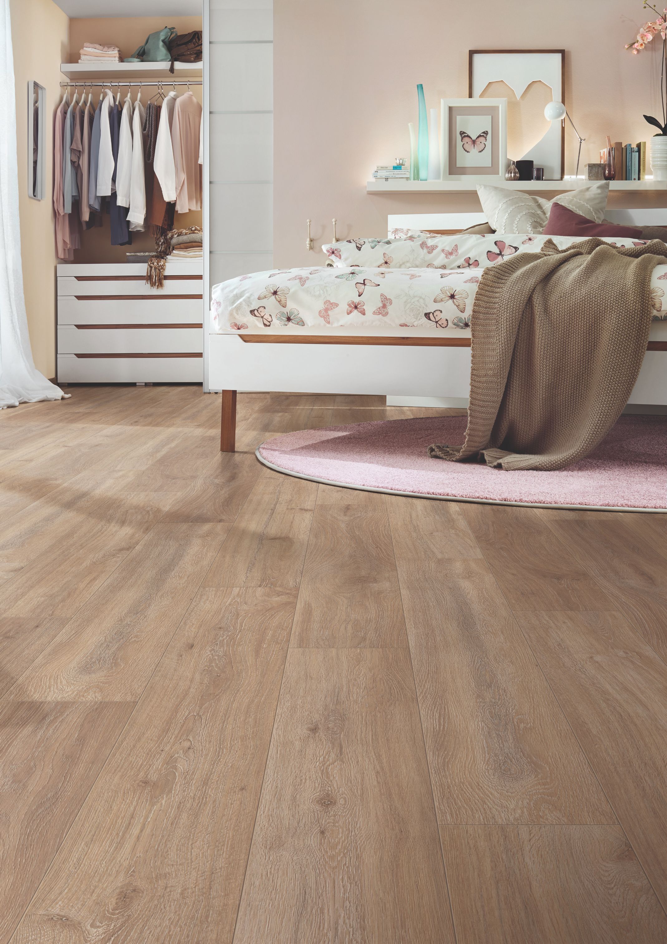Parchet laminat Krono Original Super Natural, stejar, 8 mm, 2.22 mp/cutie, kaki