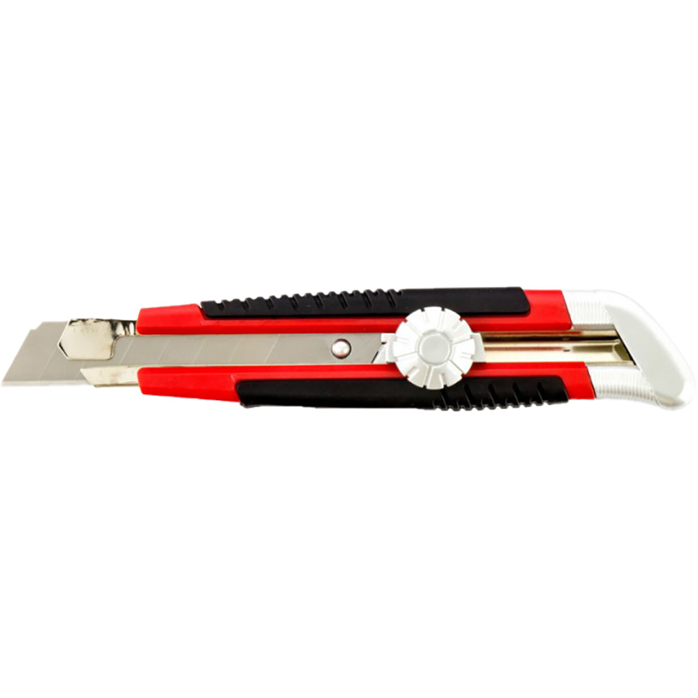 Cutter lama retractabila, 18 mm, plastic si otel, negru/rosu