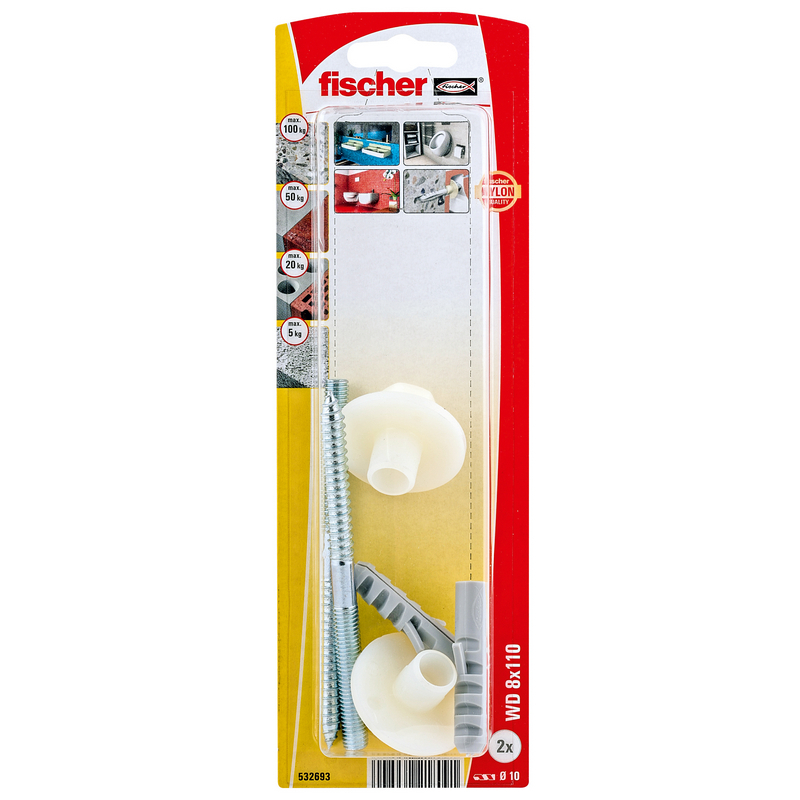 Set suruburi fixare chiuveta Fisher, 8x110 mm