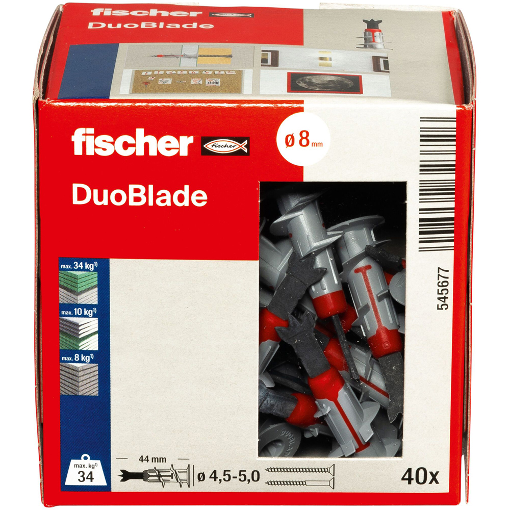 Diblu gips FISCHER DuoBlade, 12 x 32mm, 40buc