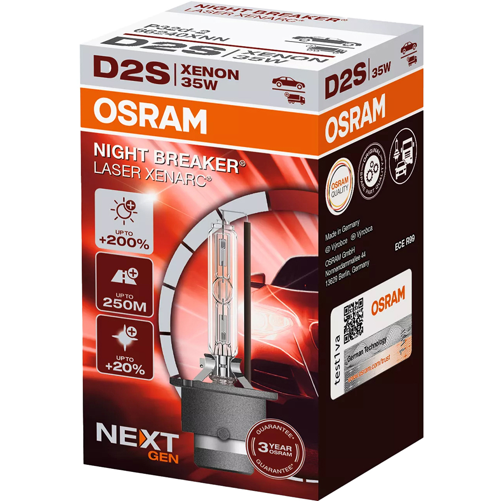 Bec auto Xenon OSRAM Night Breaker Laser, D2S, 4500K, 35W, 12V, 1buc