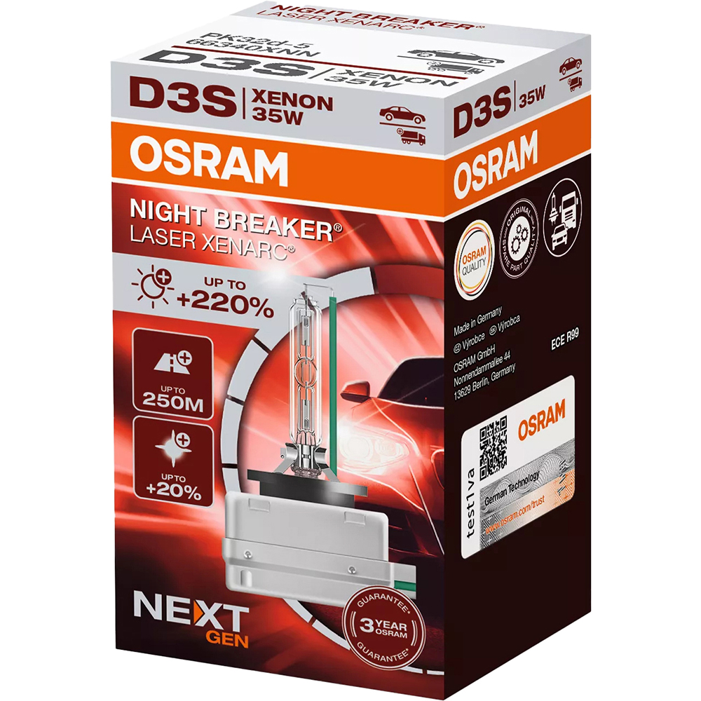 Bec auto Xenon OSRAM Night Breaker Laser, D3S, 4500K, 35W, 12V, 1buc