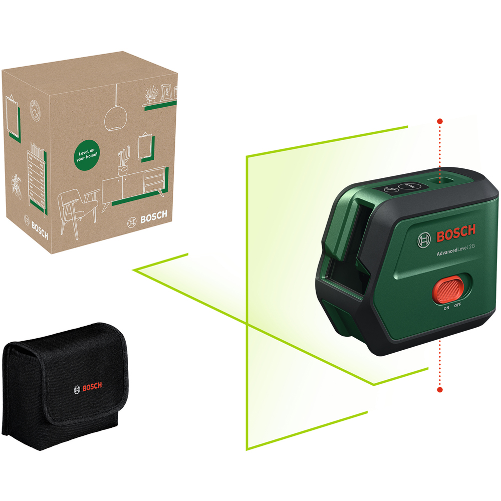 Nivela laser BOSCH AdvancedLevel 2G, raza 15m, verde