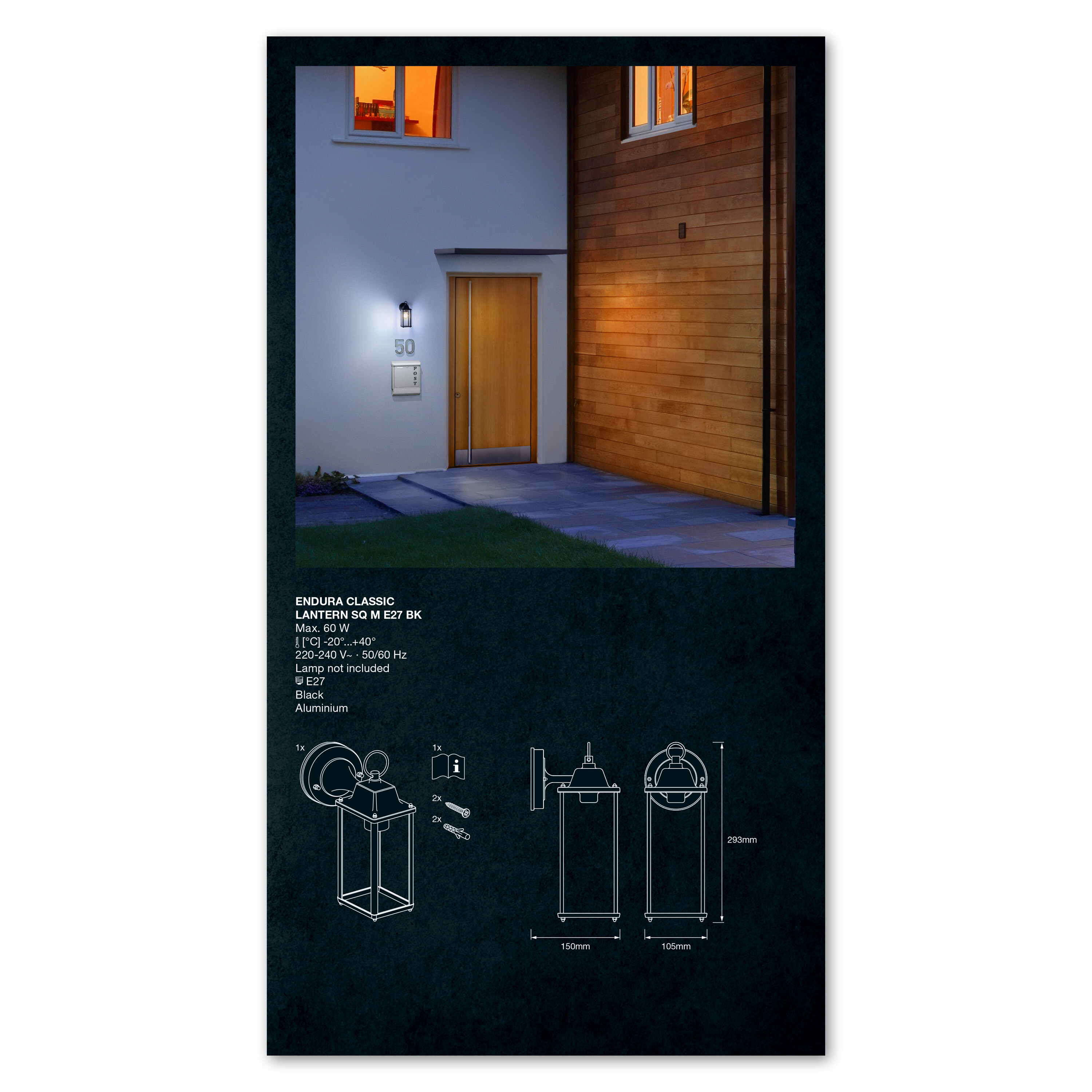 Aplica Ledvance 150X105X293Mm Ip23
