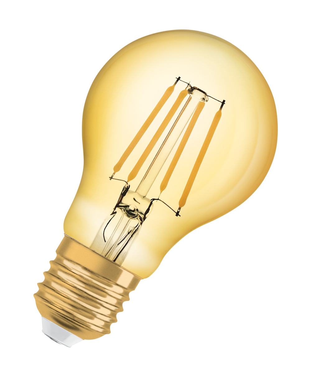 Bec LED decorativ, Osram, E27, 4W, 2400K, auriu