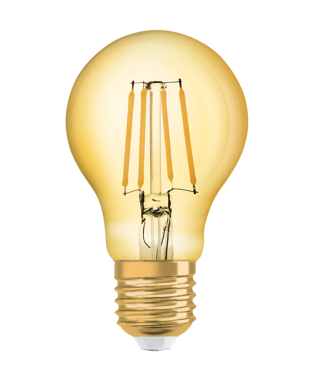 Bec LED decorativ, Osram, E27, 4W, 2400K, auriu