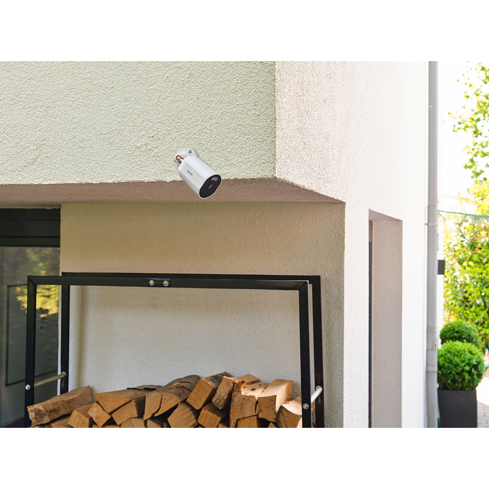 Camera IP Wireless OSRAM Smart+, 2K QHD, 4MP, IR, Night Vision, alb