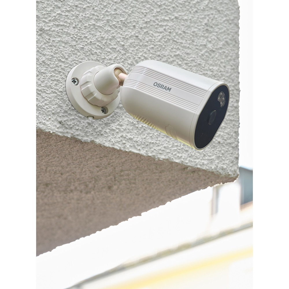 Camera IP Wireless OSRAM Smart+, 2K QHD, 4MP, IR, Night Vision, alb