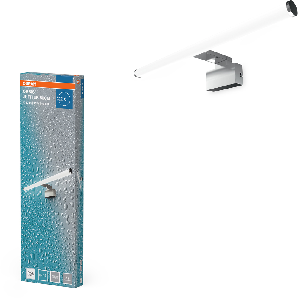 Aplica LED OSRAM Jupiter, 10W, 1350lm, 4000K, IP44, argintiu