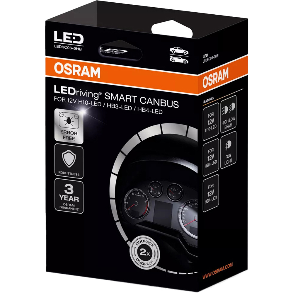 Anulator erori canbus OSRAM LEDriving Smart Canbus, pentru H10, HB3, HB4, 2buc
