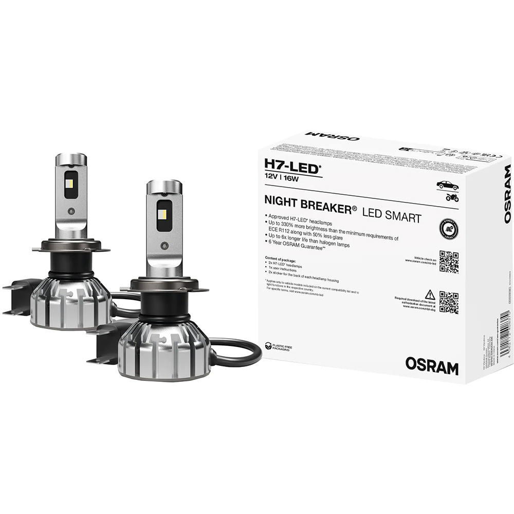 Bec auto LED OSRAM Night Breaker LED, H7, 6000K, 16W, 12V, 2buc