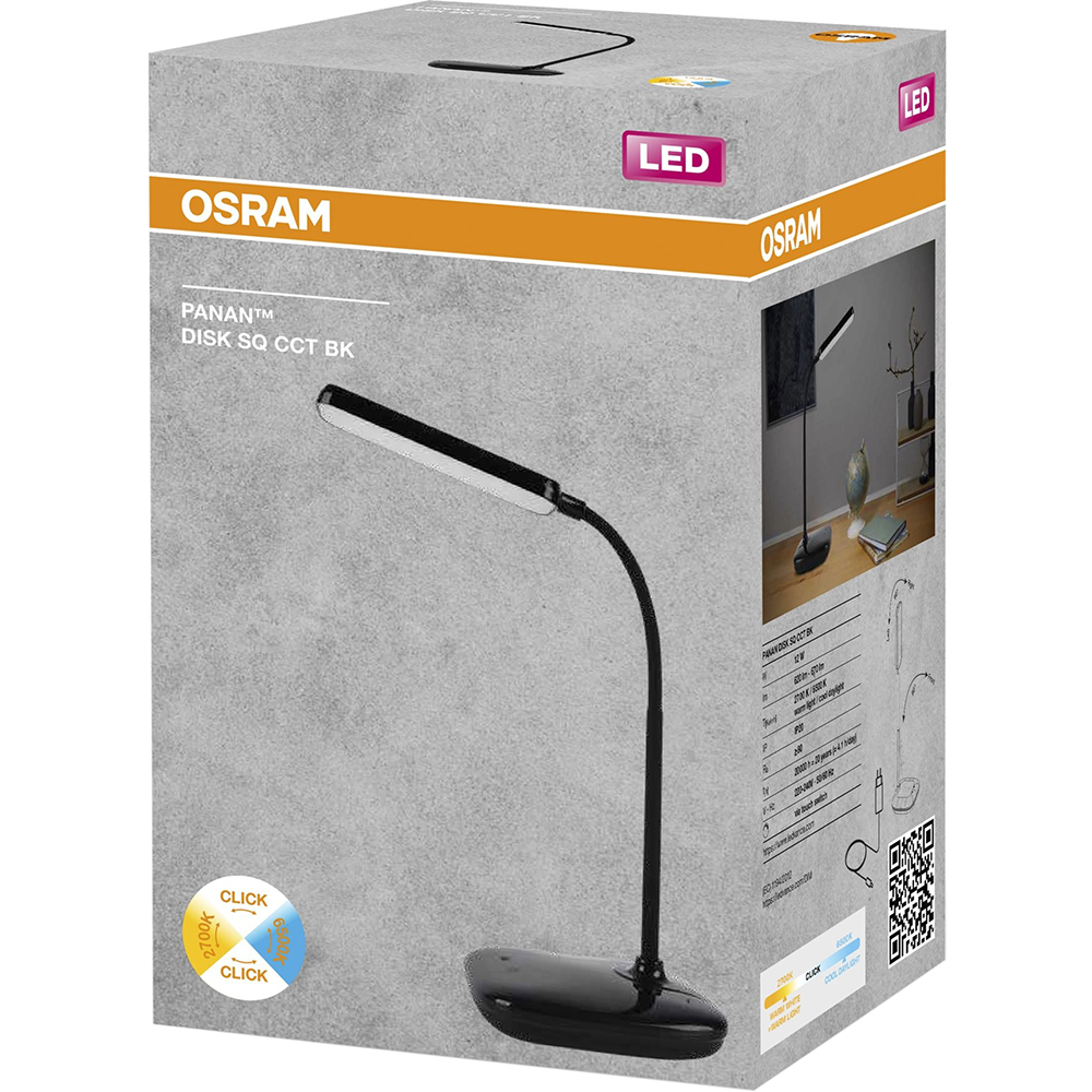 Lampa de birou LEDVANCE 4099854363665, LED, 12W, 750lm, negru