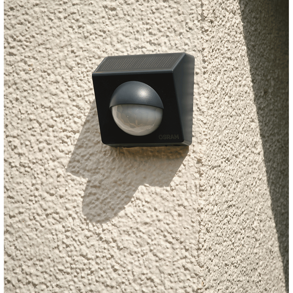 Senzor de miscare OSRAM, IP65, Wi-Fi, incarcare solara, negru