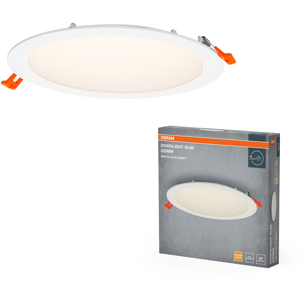 Spot incastrat OSRAM, 22W, 2000lm, lumina calda, IP20, alb