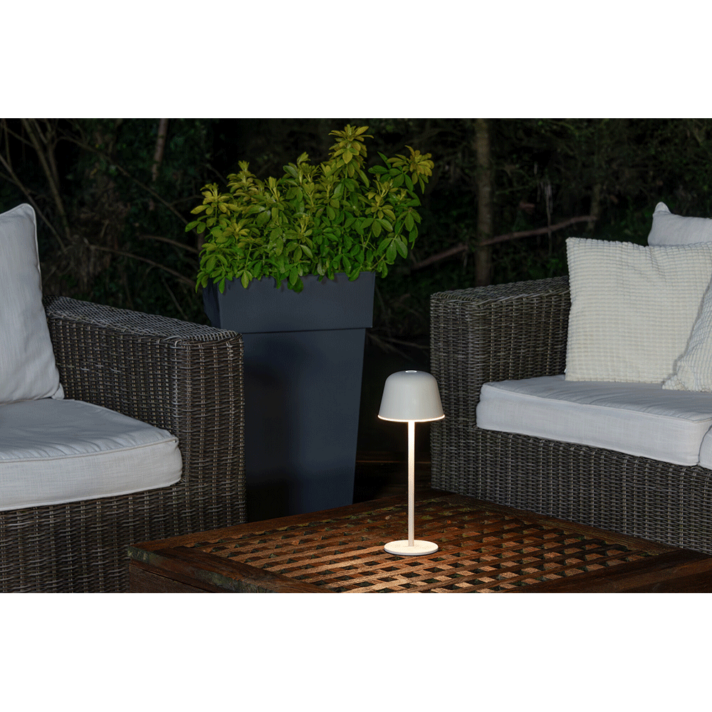Lampa LED de masa pentru exterior OSRAM Endura Style, 2.5W, 280lm, 6500K, IP54, Acumulator, bej