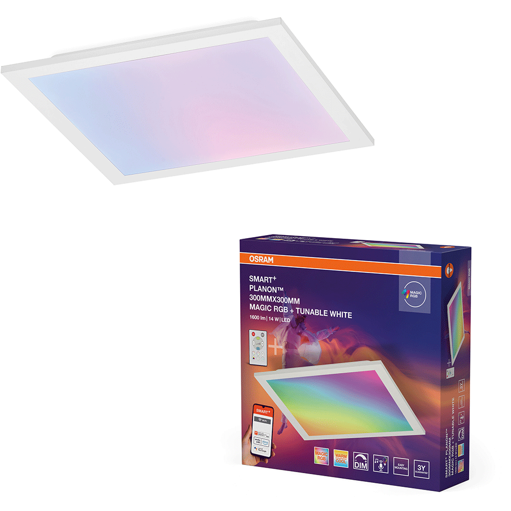 Panou LED OSRAM 4099854472053, 14W, 1600lm, IP20, Wi-Fi, alb