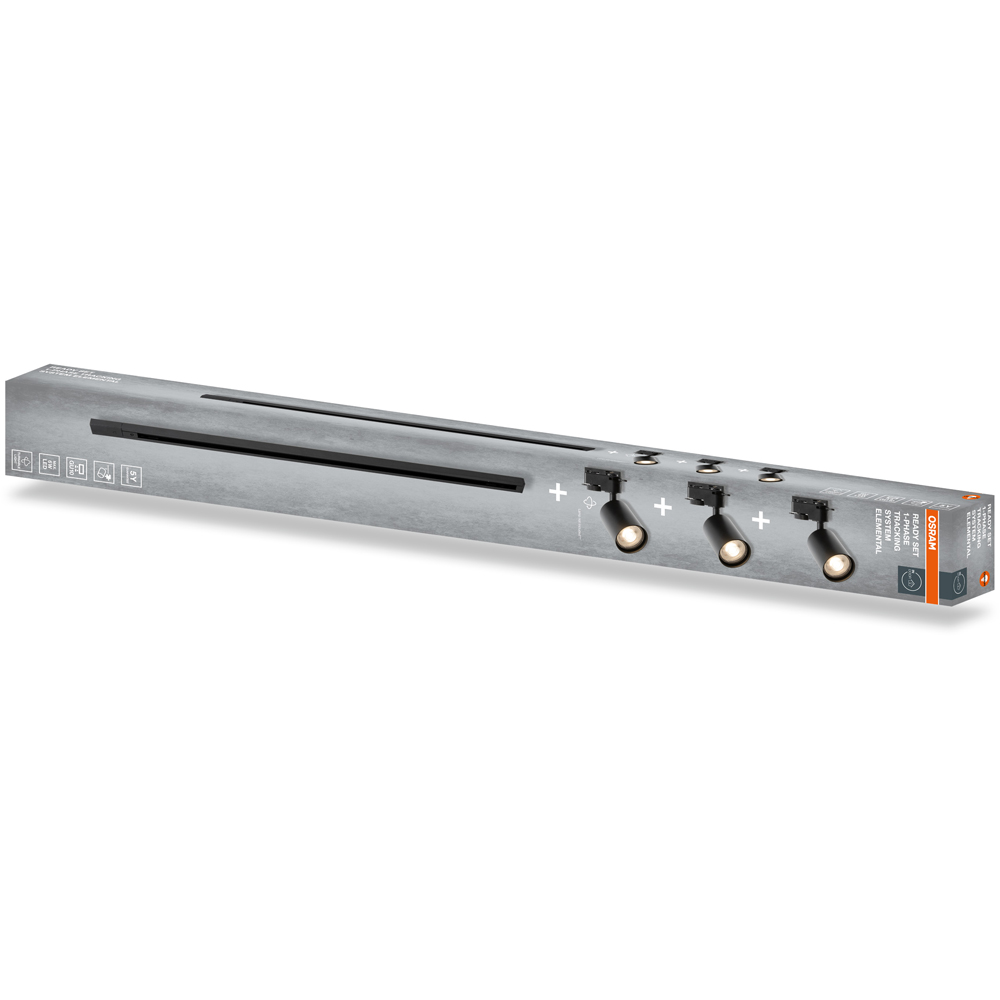 Sina OSRAM Elemental, 3 proiectoare, negru