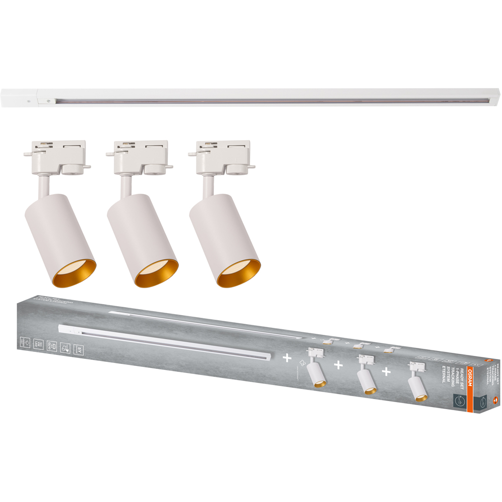 Sina OSRAM Elemental, 3 proiectoare, alb/auriu