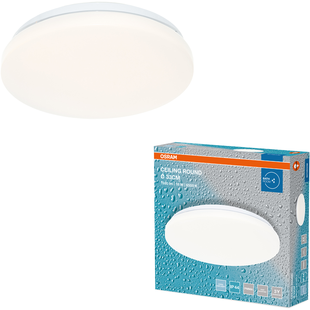 Plafoniera LED OSRAM, 18W, 1980lm, 6500K, IP44, alb