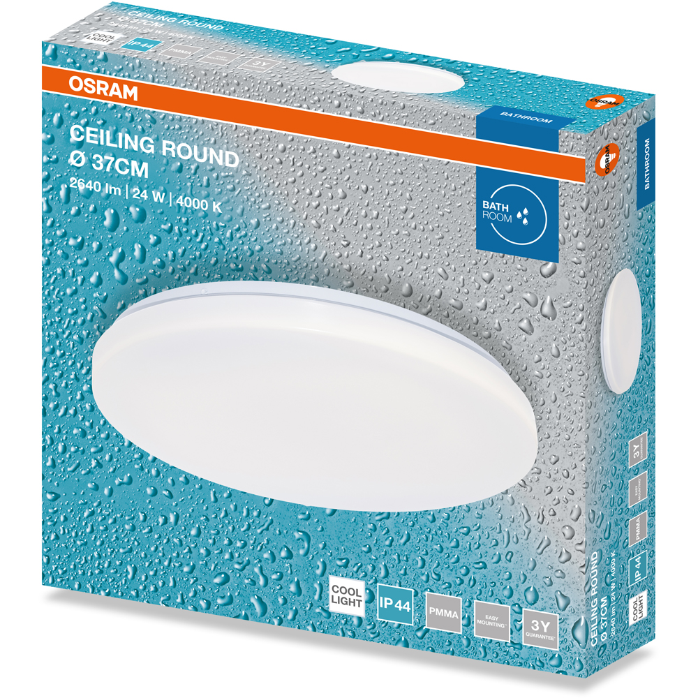 Plafoniera LED OSRAM, 24W, 2640lm, 4000K, IP44, alb