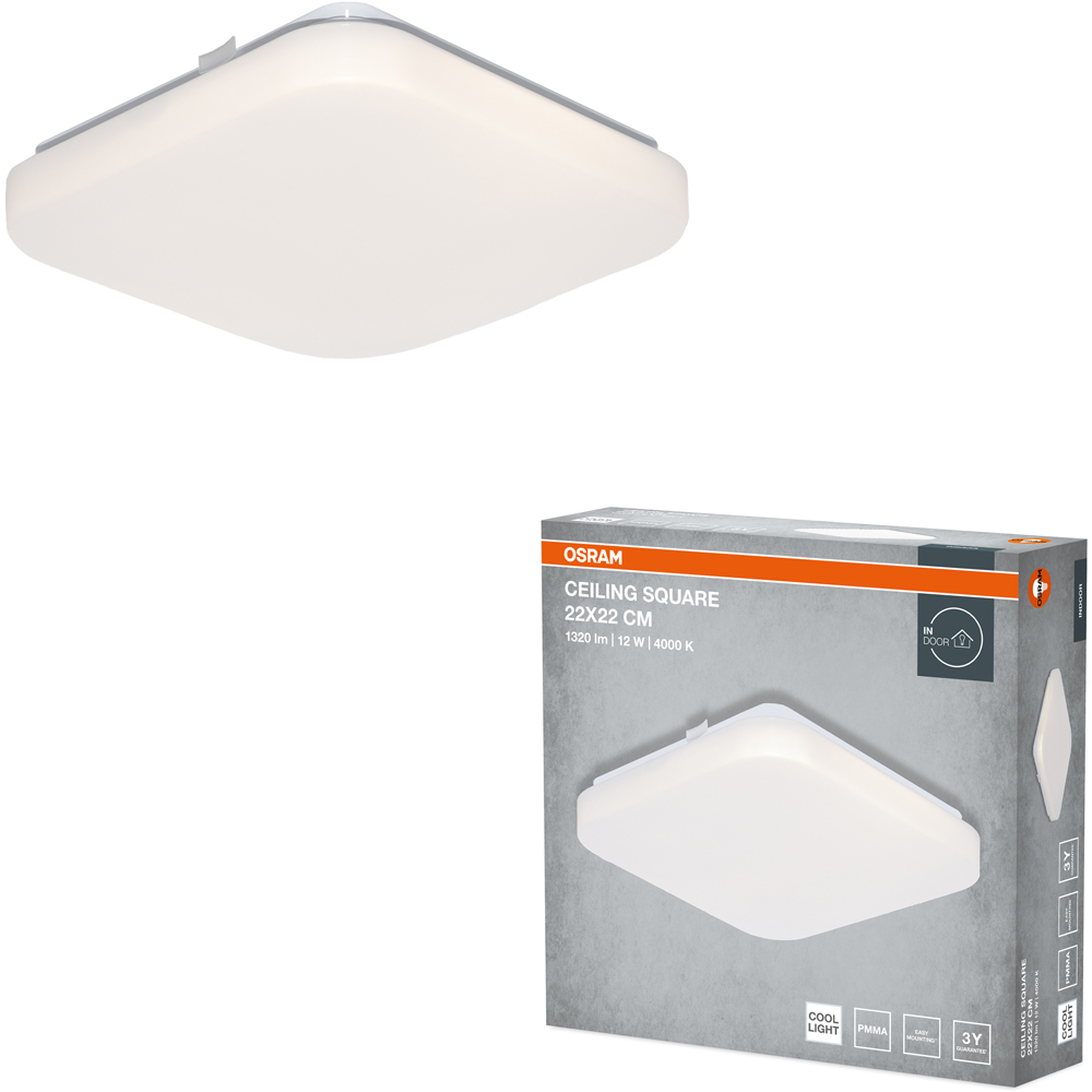 Plafoniera LED OSRAM, 12W, 1320lm, 4000K, IP20, alb