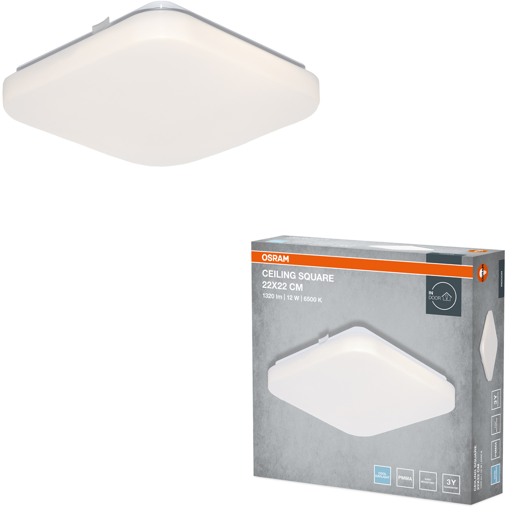 Plafoniera LED OSRAM, 12W, 1320lm, 6500K, IP20, alb
