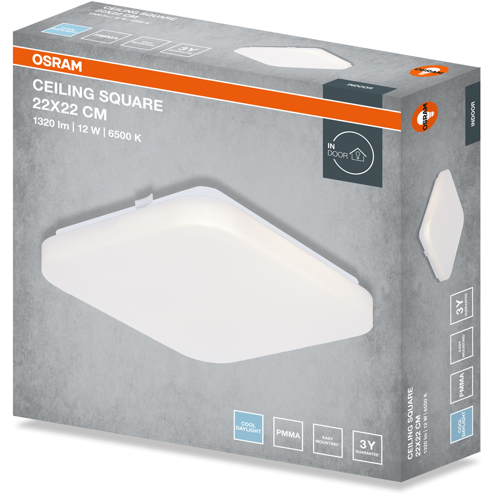 Plafoniera LED OSRAM, 12W, 1320lm, 6500K, IP20, alb