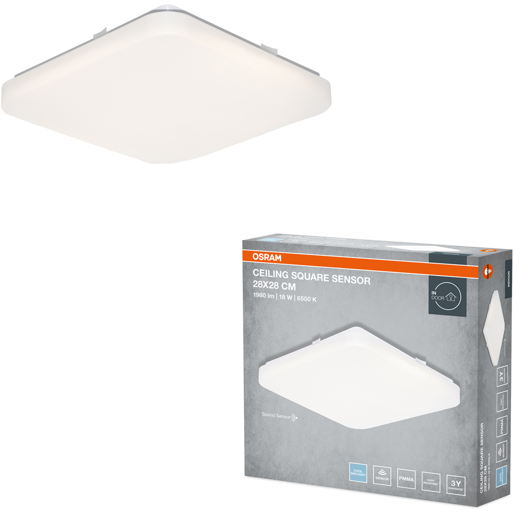 Plafoniera LED OSRAM, 18W, 1980lm, 6500K, IP20, alb