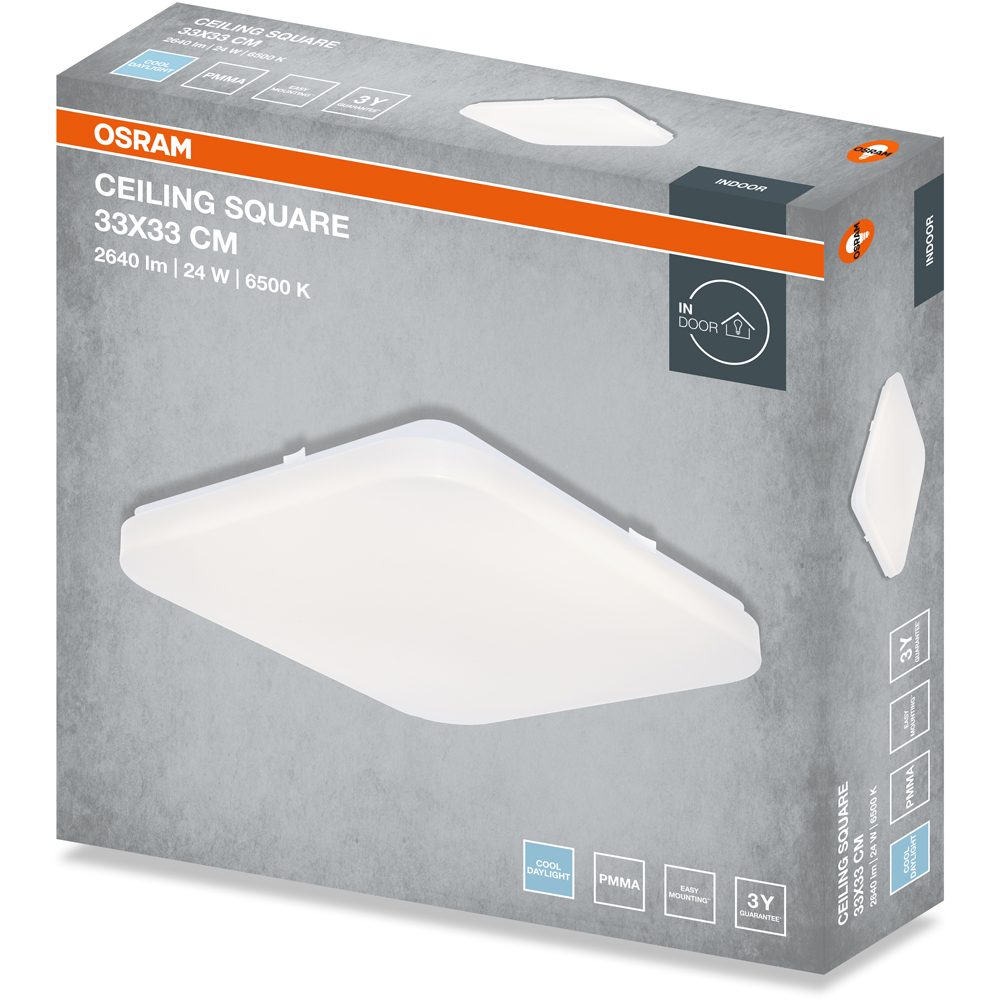 Plafoniera LED OSRAM, 24W, 2640lm, 6500K, IP20, alb