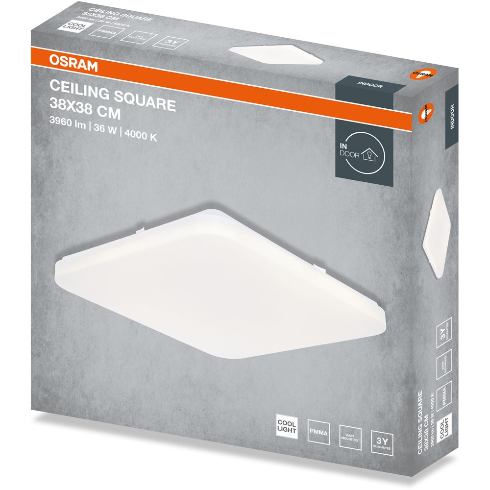 Plafoniera LED OSRAM, 36W, 3960lm, 4000K, IP20, alb